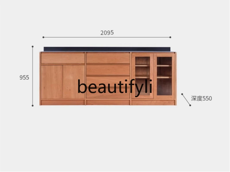 

Simple modern living room, dining side cabinet, storage cabinet, solid wood storage, stainless steel kitchen cabinet