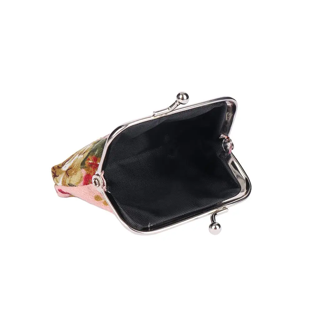 سيدة نساء خمر زهرة غلق بمشبك ريترو محفظة صغيرة حامل بطاقة الائتمان عملة محفظة حقيبة الفاصل #6