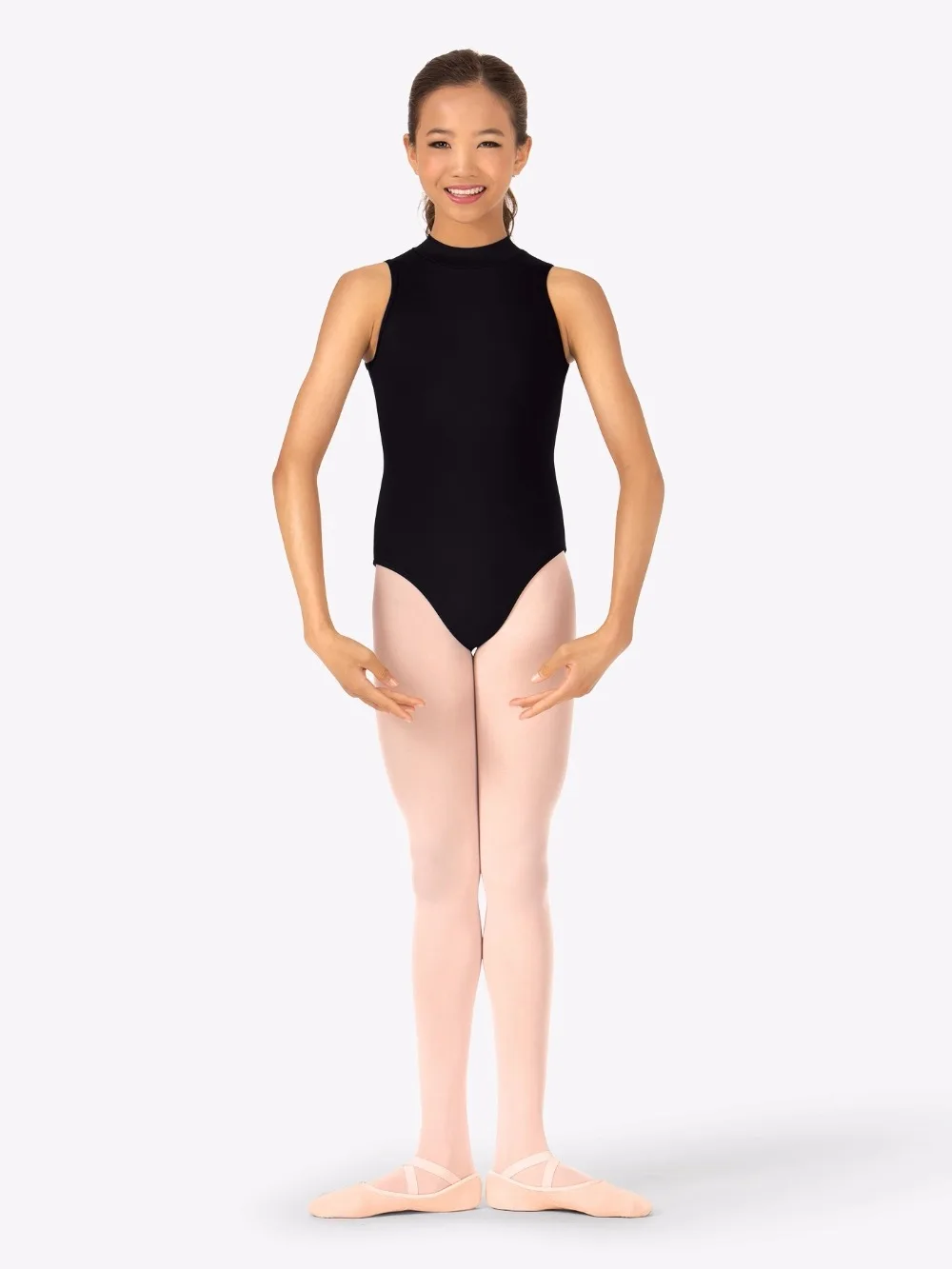 SPEERISE Black Ballet Dance Turtleneck Tank Leotards Swimwear Backless for Kids Spandex Girls Gymnastics Bodysuit Stage Costumes