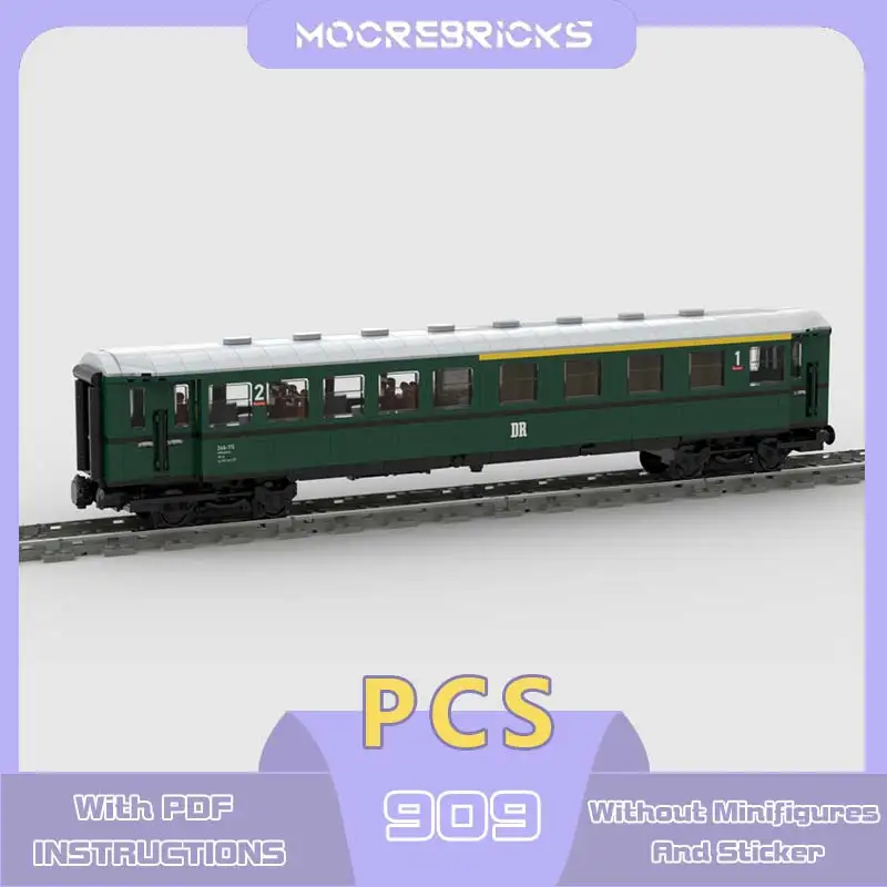 Railway Series Steam Engine BR01 With Era III Coaches Building Blocks City Train Carriage Model Small Particle Bricks Toy Gift