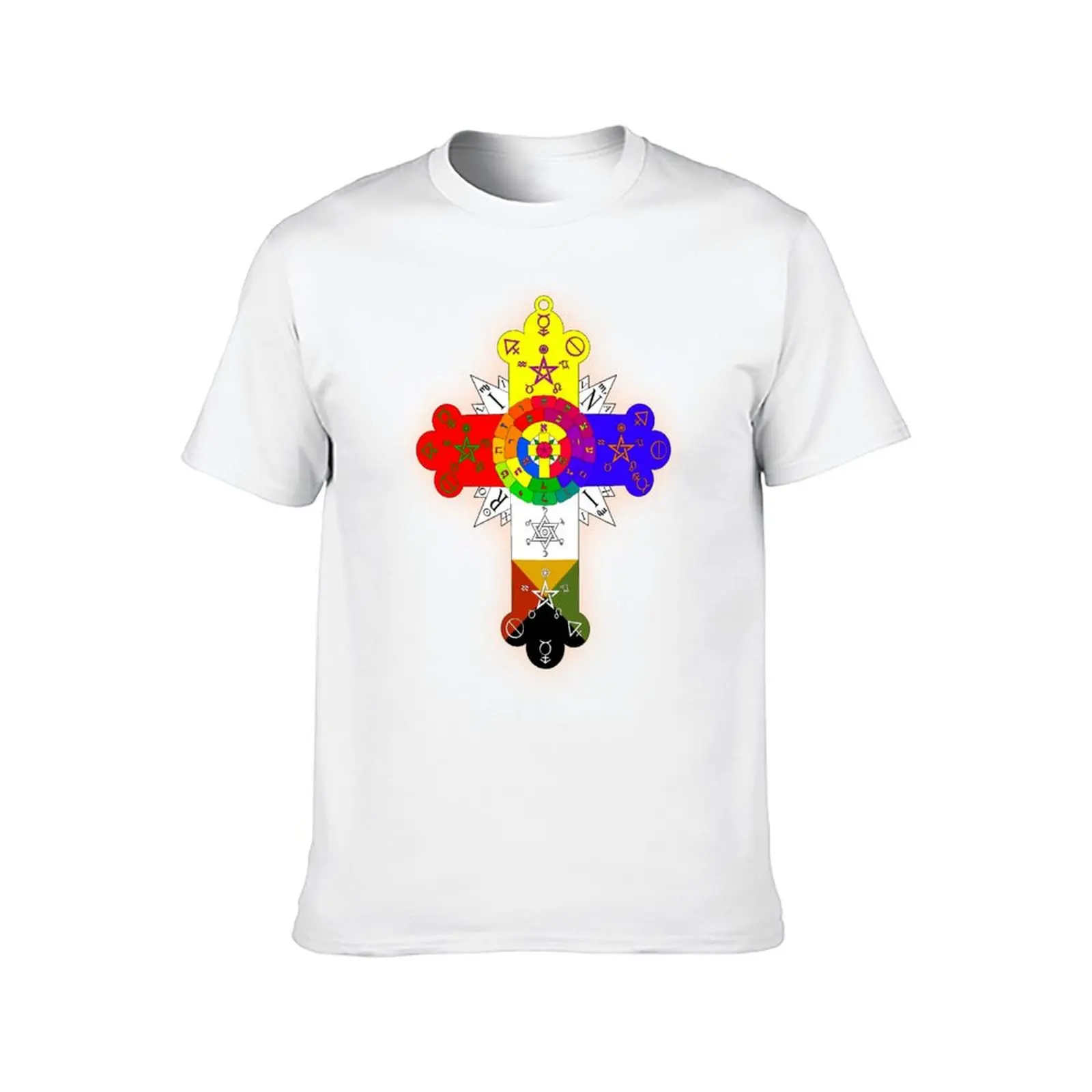 Rosicrucian Rosy Cross Lamen T-Shirt Short sleeve tee topping T-shirts man tees mens plain t shirts