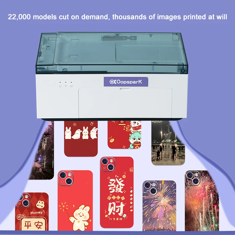 Oopspark Picture Printing Cutting Printer Dry Film Printer Phone Back Mobile Printer