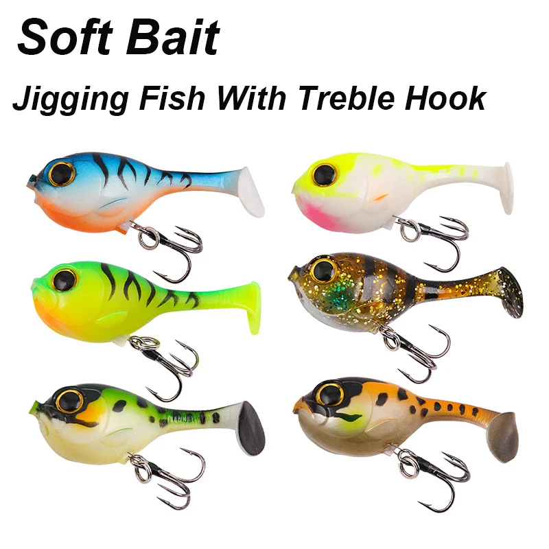 WESTBASS 1PX Big Head Soft Bait 6cm-9.5g Sinking Fishing Lure Trolling Silicone Swimbait Rubber Deraball Wobbler Jigging lurre