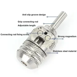 28mm/33mm Tattoo Machine Grip Stainless Steel High Quality Tattoo Pressure Needle Grip Free Rubber Strong Magnetic Suction Grip