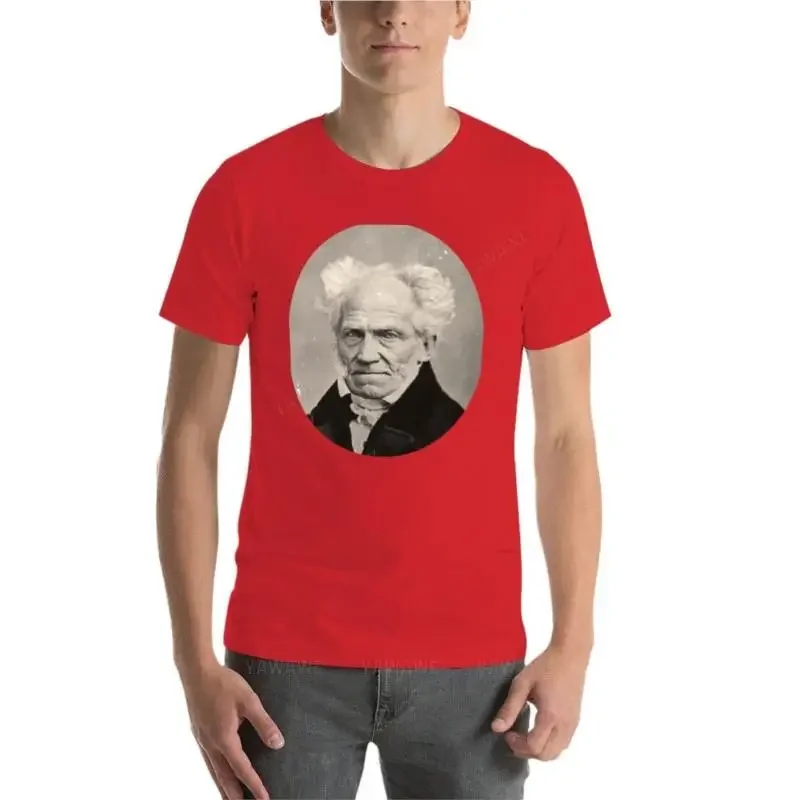 آرثر شوفنهاور (ملصق) تي شيرت تي شيرت قصير مخصص تي شيرت تي شيرت رجل مصمم تي شيرت الرجال