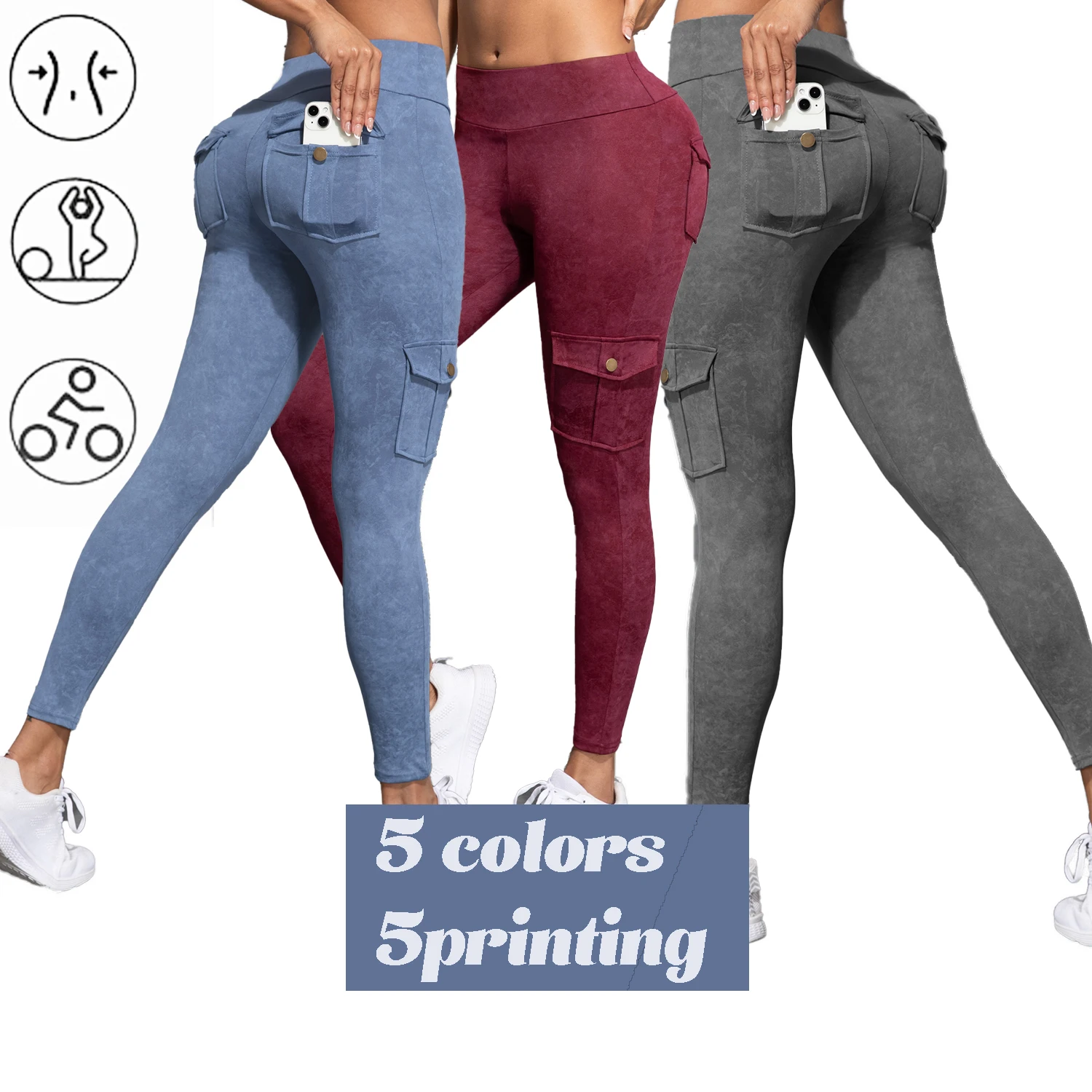 

Леггинсы для спортзала с карманами, женские модные брюки для фитнеса с высокой талией, узкие эластичные удобные спортивные леггинсы на открытом воздухе