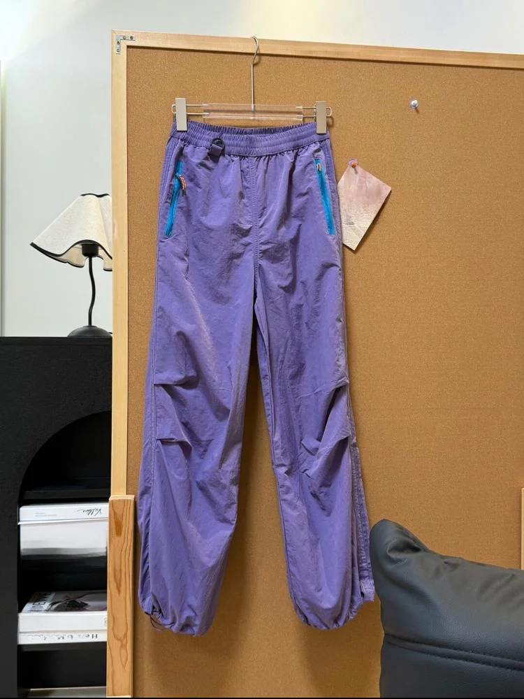 

Outdoor Workwear Qui Dry Casual Loose Hiking Trousers Straight Leg Pants Versatile Streetwear Mountain Climbing Pants
