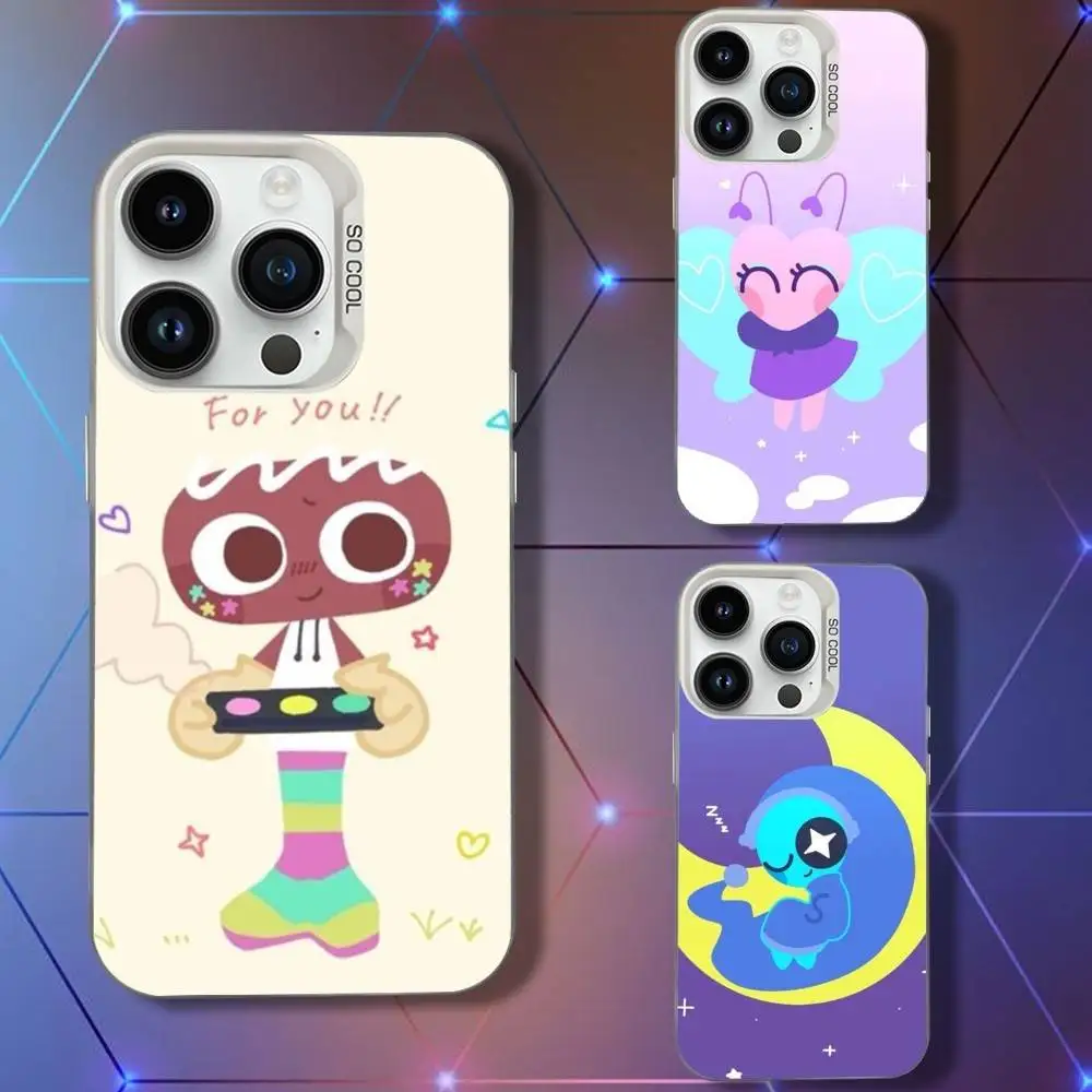 

Cute D-Dandys W-Worlds Phone Case For iPhone 16,15,14,13,12,11,Pro,XS,Max,Plus,Mini,SE White Candy Matte Shockproof Cover