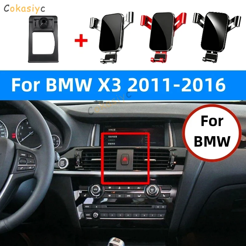 Image of Für BMW X3 F25 2011-2016 Auto-Handyhalterung Lüftungsauslass Schwerkraftsensor Mobiltelefon-Halterung für Handy Auto-Zubehör