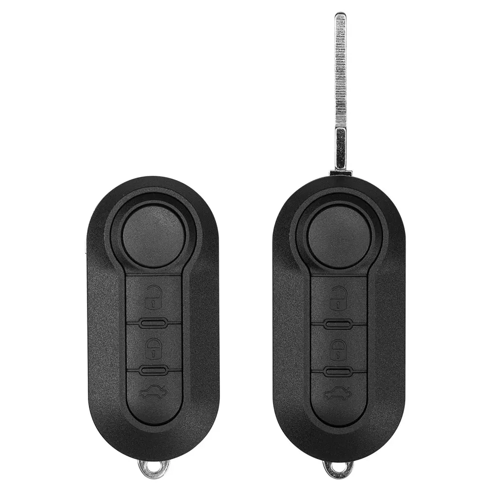 Okey Car Key 3 Buttons Flip Remote Key COMBO  for FIAT 500 Panda Punto Bravo Car Alarm Keyless Entry SIP22 Blade 433.92Mhz ID46