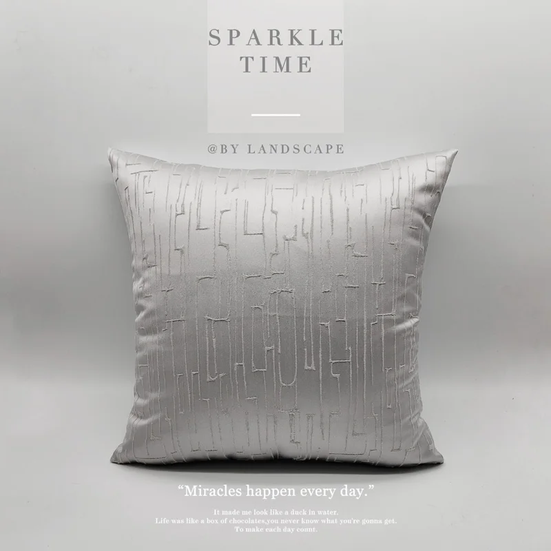 1PC Polyester Satin Solid Colour Pillow Sofa Cushion Office Lumbar Cushion Lumbar Protection Dutch Bedside Cushion 45×45cm