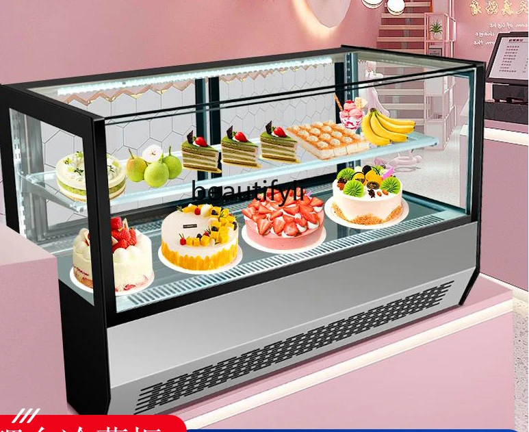 Small desktop cake cabinet bar beverage display cabinet fruit freshness refrigeration convenience store air-cooled freezer