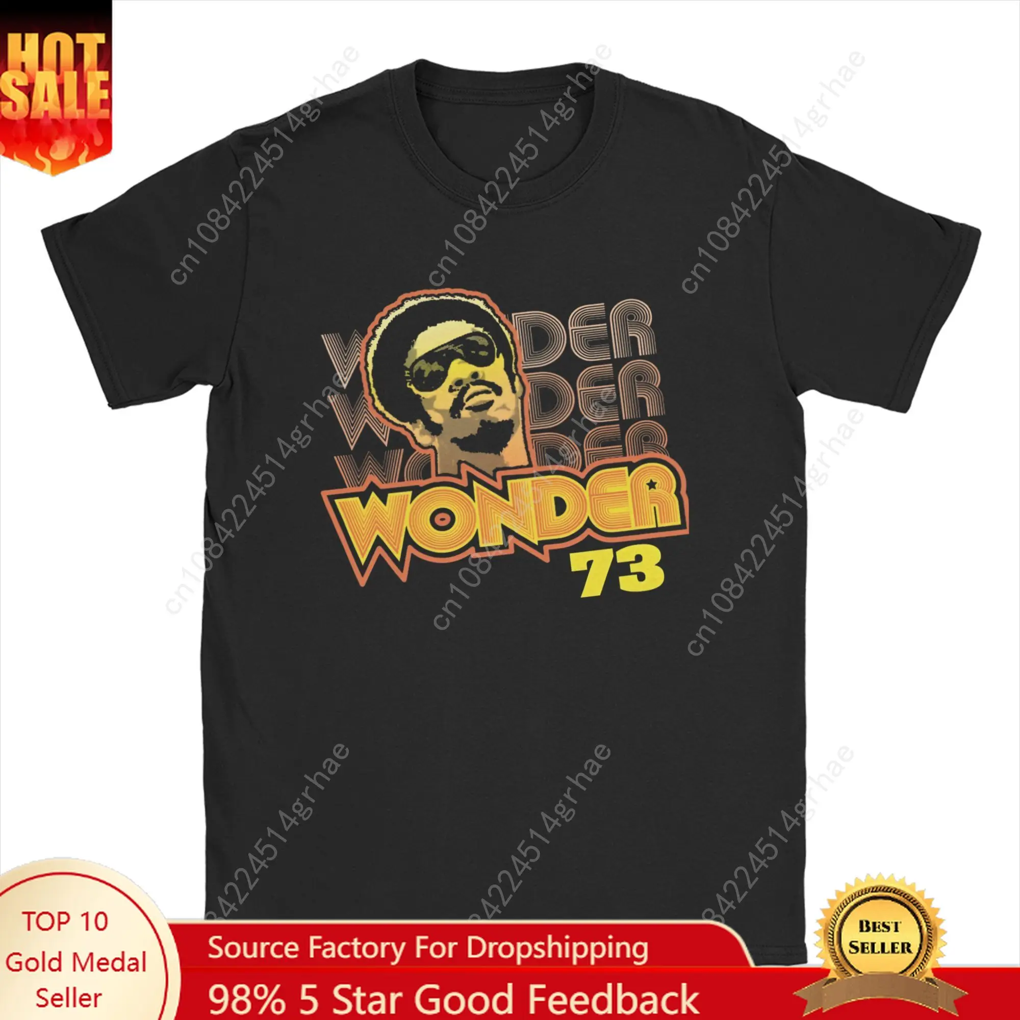 

Creative 2025 Hot Summer Sale STEVIE WONDER T-Shirt Men Round Collar Cotton T Shirts Short Sleeve Tee Shirt 4XL 5XL Clothing
