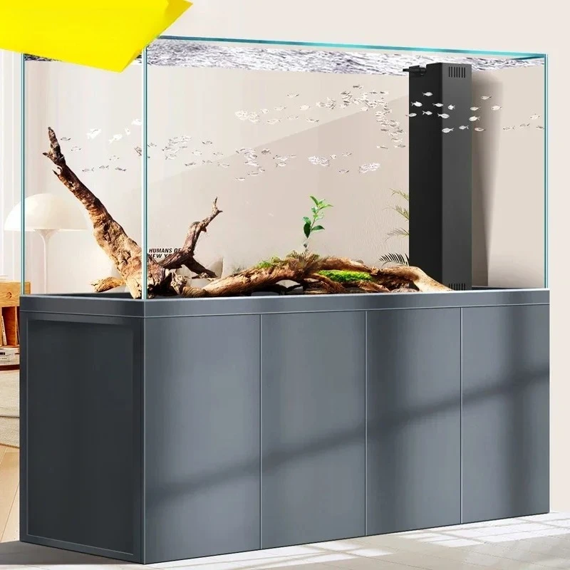 

LL A57 Ультра-белый аквариум со встроенным растягивающимся стеклом для бытовой гостиной, большой фильтр для аквариума Girolong, нижний фильтр без воды