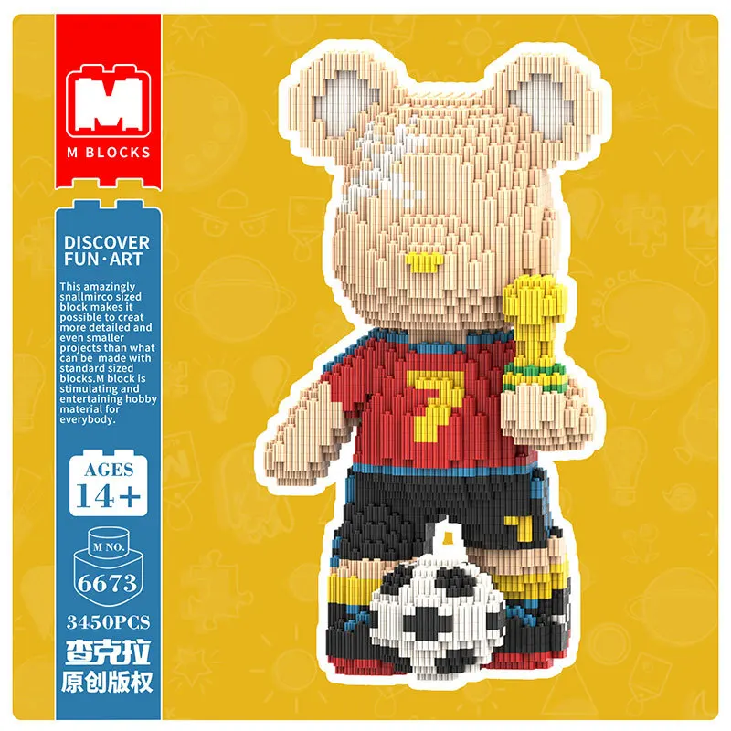 Creative Trendy 3D kawaii Bear Building Block Stress Relieving Puzzle Brick Toys For Children Adult Kids Home Ornament - view 2
