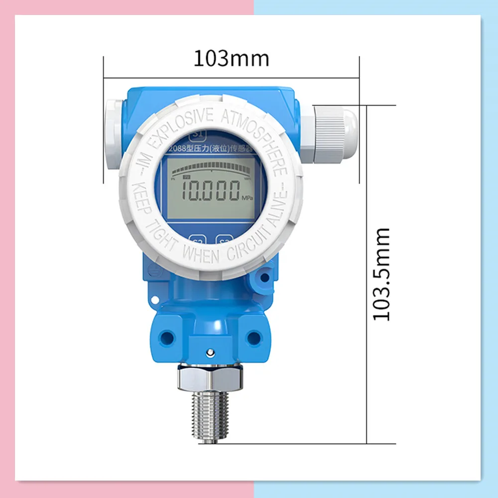 

RS485 Output Pressure Transmitter with Display for Oil Pressure Pneumatic Pressures Hydraulic Water Supply Pressures Sensor