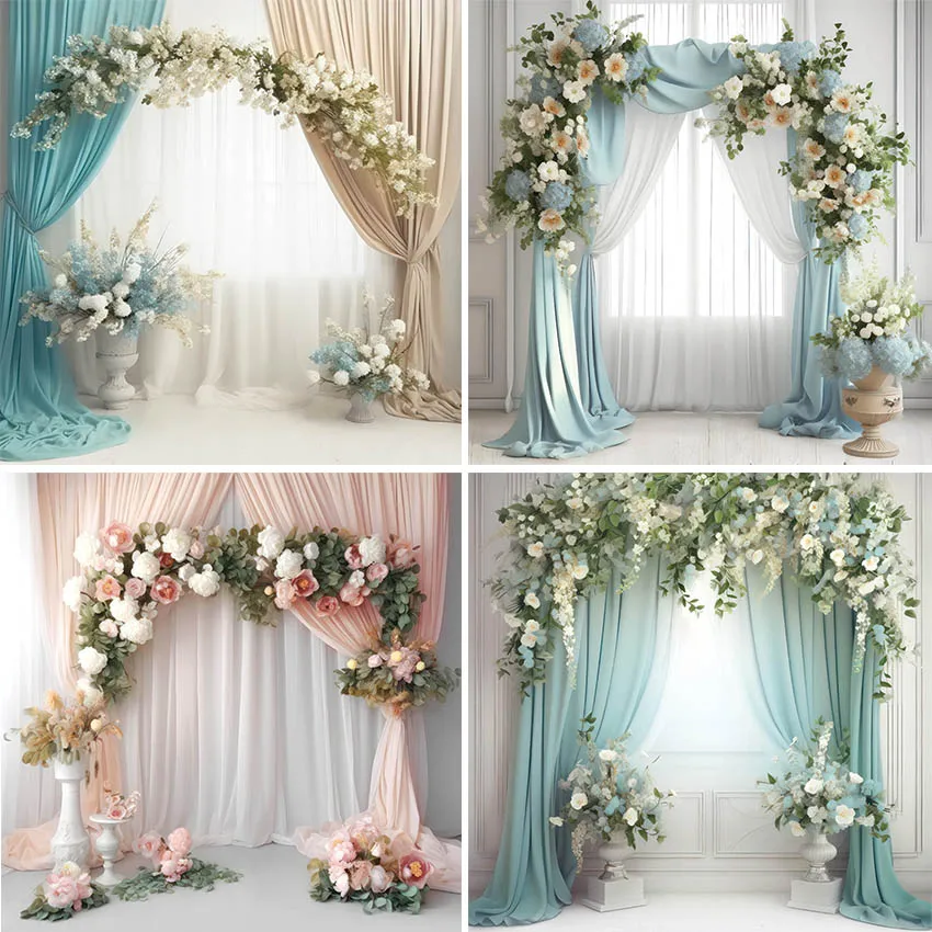 

Mehofond Photography Background Arch Flowers Curtain Bridal Wedding Ceremony Party Pregnant Portrait Decor Backdrop Photo Studio