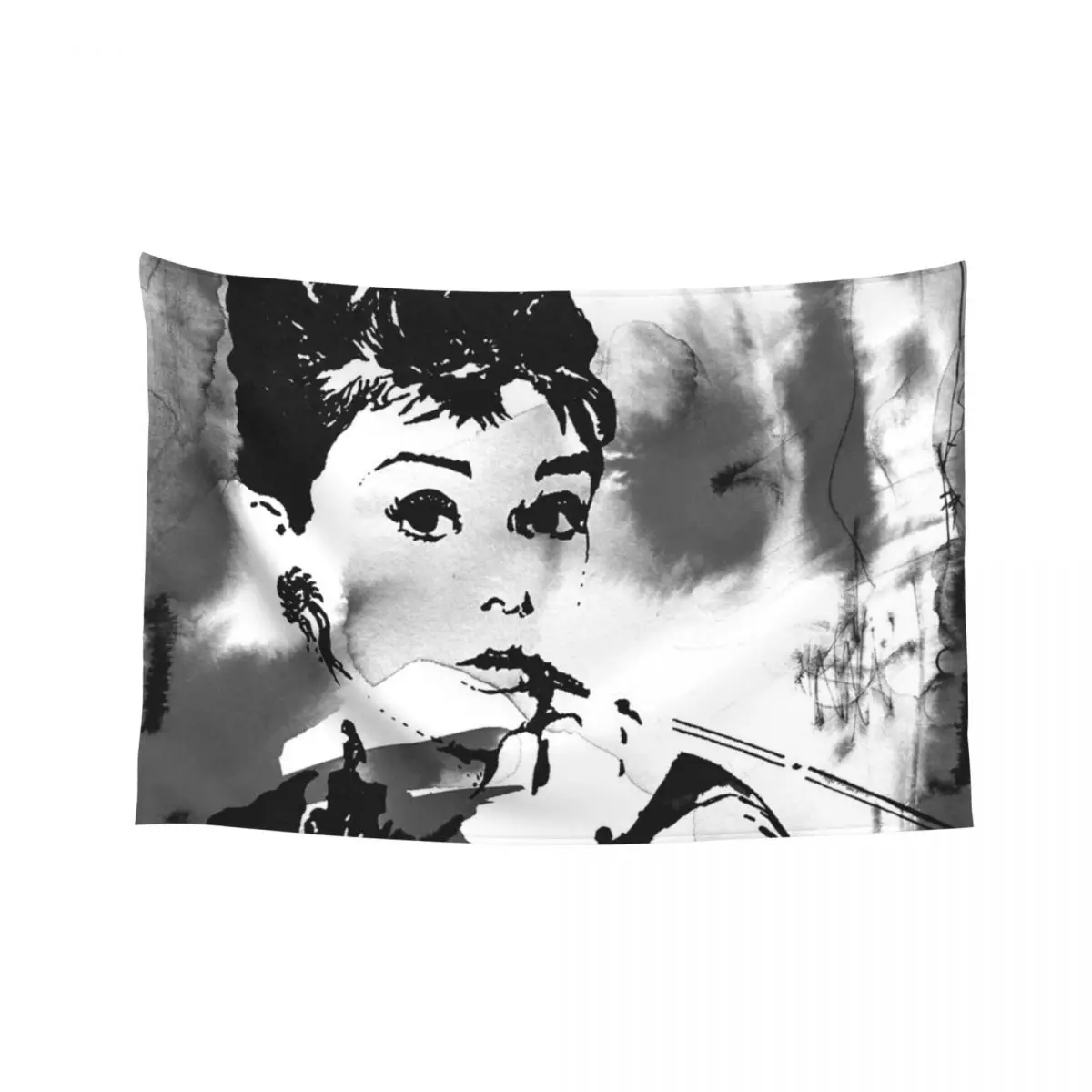 

Audrey in B&W Tapestry Room Decoration Accessories Home Decorators Aesthetic Room Decors Tapestry