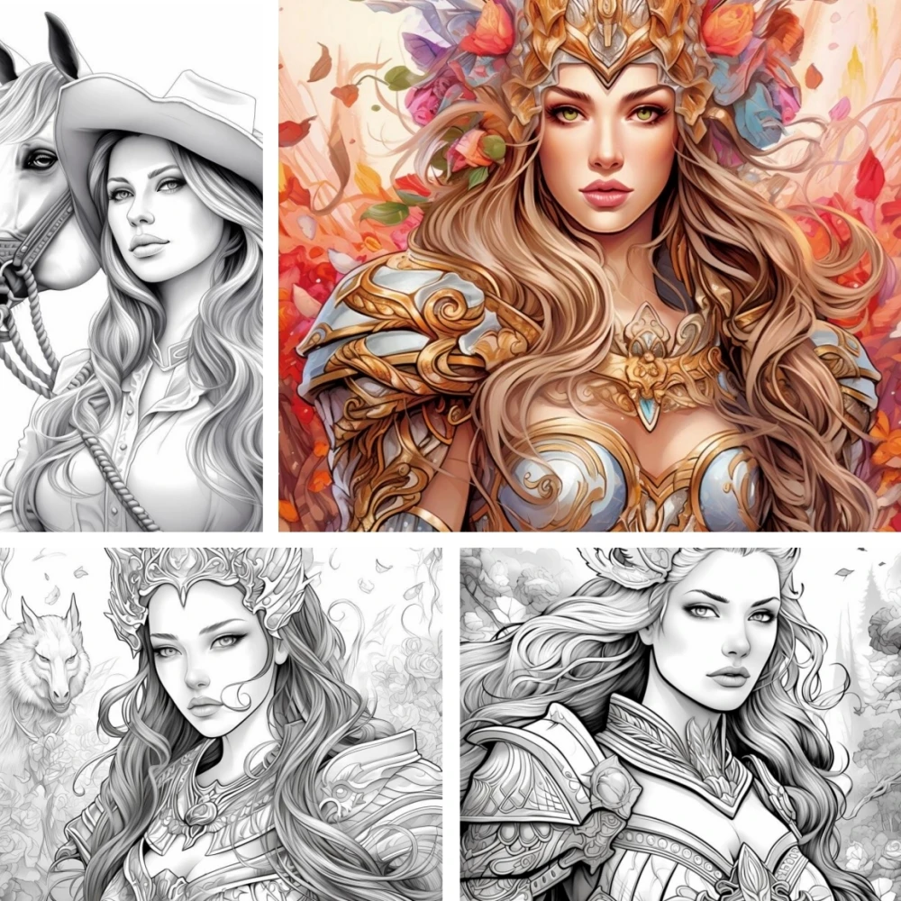 Книга-Раскраска с двойными страницами, 20 страниц