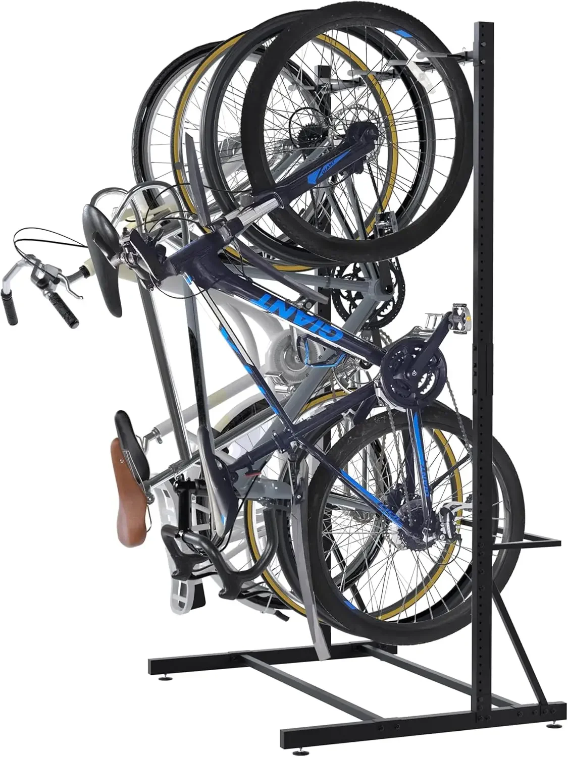 Bike Rack Bicycle Storage Rack for Garage Max 5 Bikes | Solid Steel Vertical Bike Racks for Garage Indoor Garage Fl