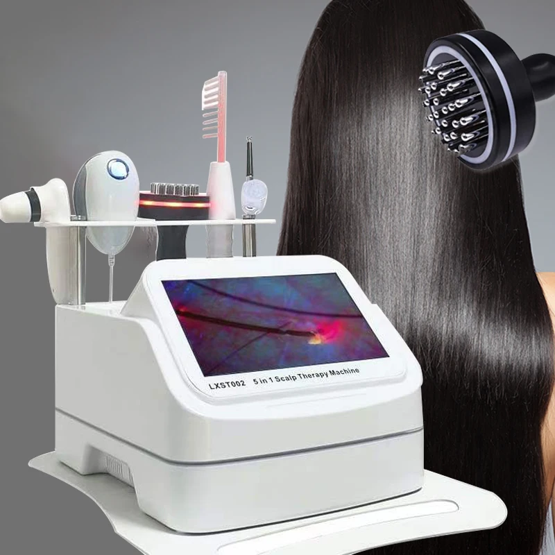 

Portable 5 in 1 Multi-functional High Frequency Hair Scalp Treatment Machine Scalp Analysis for Hair Growth and Scalp Oil