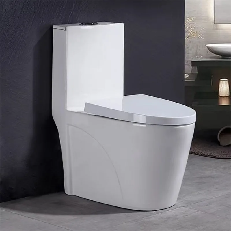 Ceramic toilet, super swirl siphon toilet, high water tank, large impulse, anti-blocking