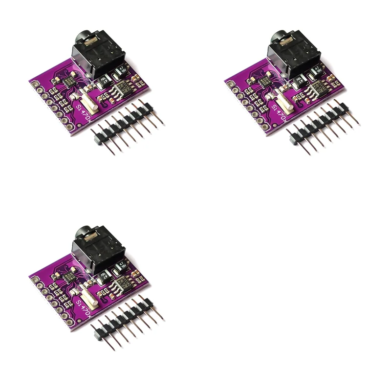 N75R-3X Si4703 Placa de evaluación sintonizador FM Módulo de procesamiento de datos de transmisión de Radio Digital para AVR ARM PIC con pines