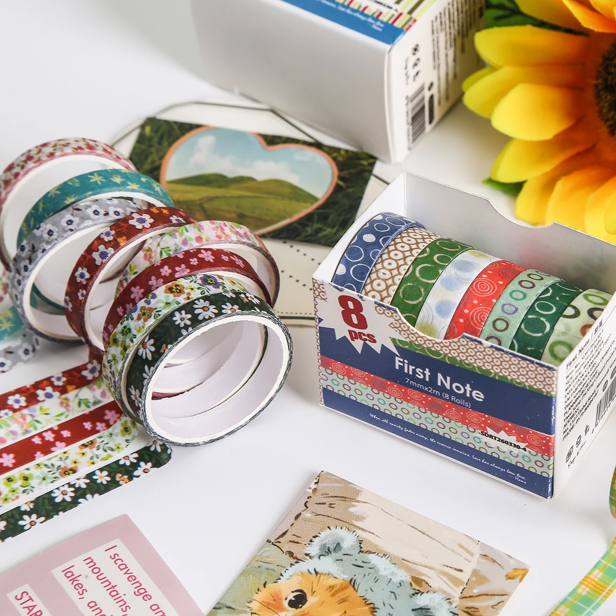 8 Rolls Colorful Washi Tape Se - огляд і ціна Masking Tape Thin