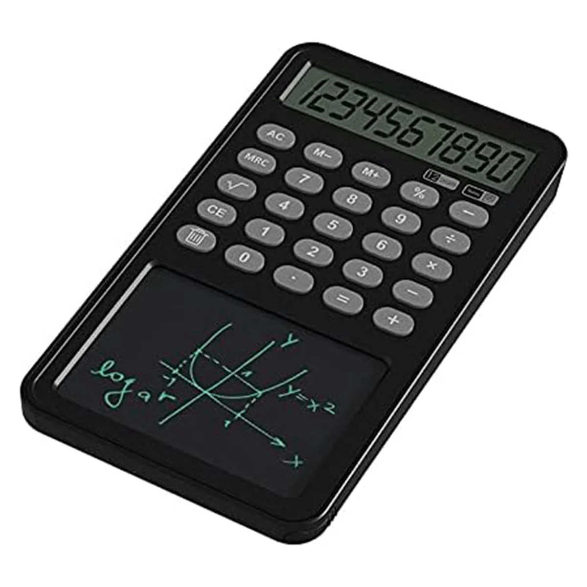 Calculadora básica portátil com Notepad, 12-Digit Display, Calculadora Desk, Escrita Tablet