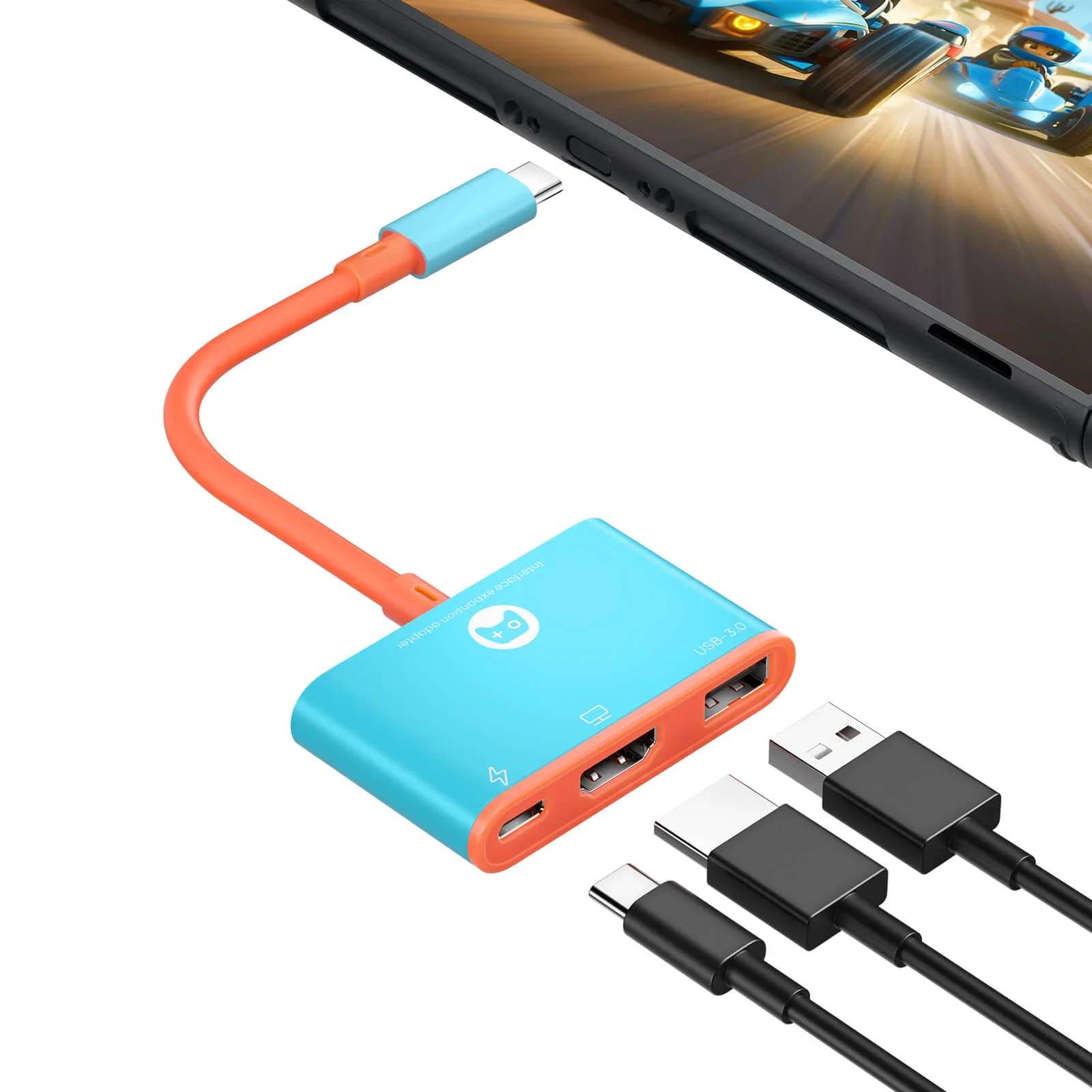 

3 in 1 Switch Dock Adapter for Nintendo Switch 2,Portable Switch TV Adapter with 4K HDMI USB 3.0 PD Port Compatible with Switch2