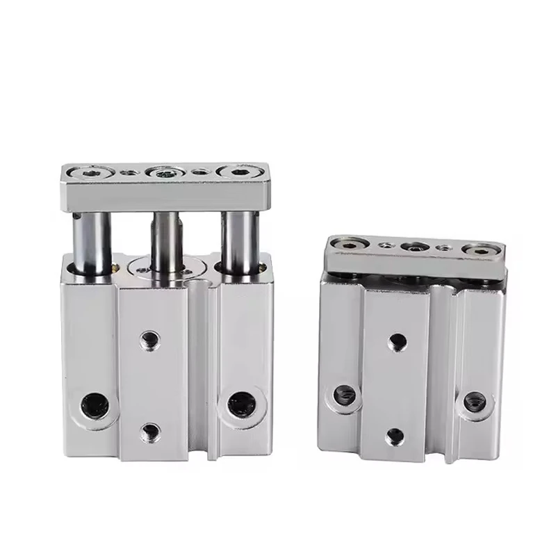 MGJ Mini Three-axis Three Bar Pneumatic Cylinder With Guide Rod MGJ 6/10-Stroke 5/10/15/20 MM Mini Pneumatic Cylinder