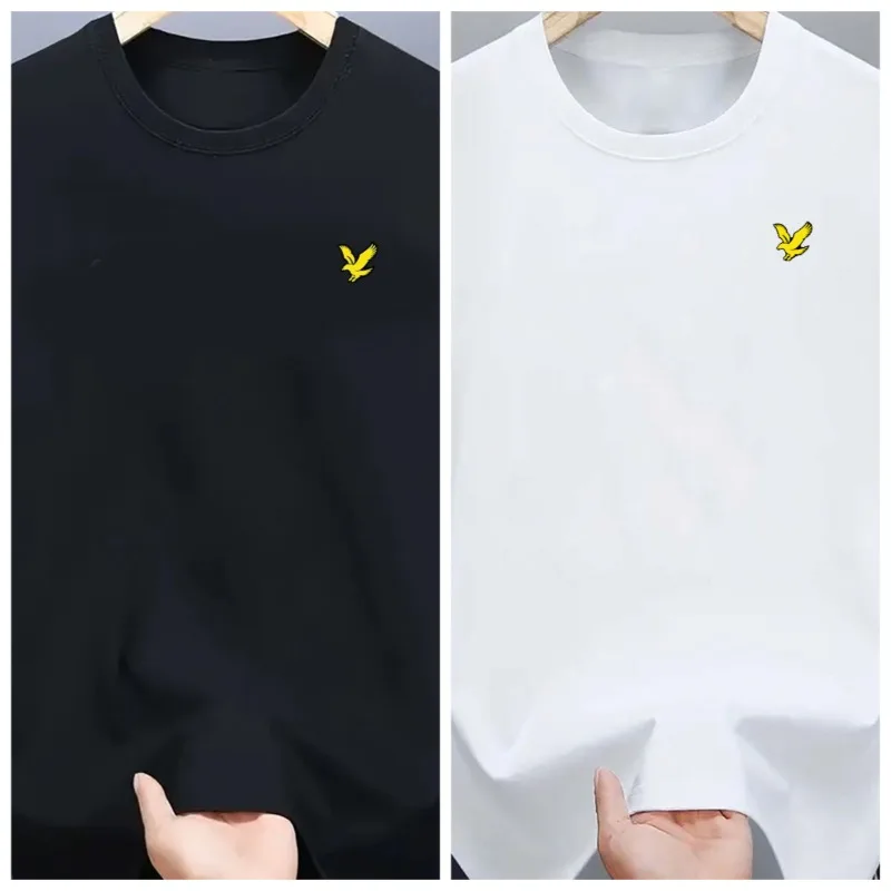 

2025 A Eagle Logo Printed Printed Tshirt Men Fashion Oversize T-Shirt Summer Cotton Clothes Loose Casual Tees