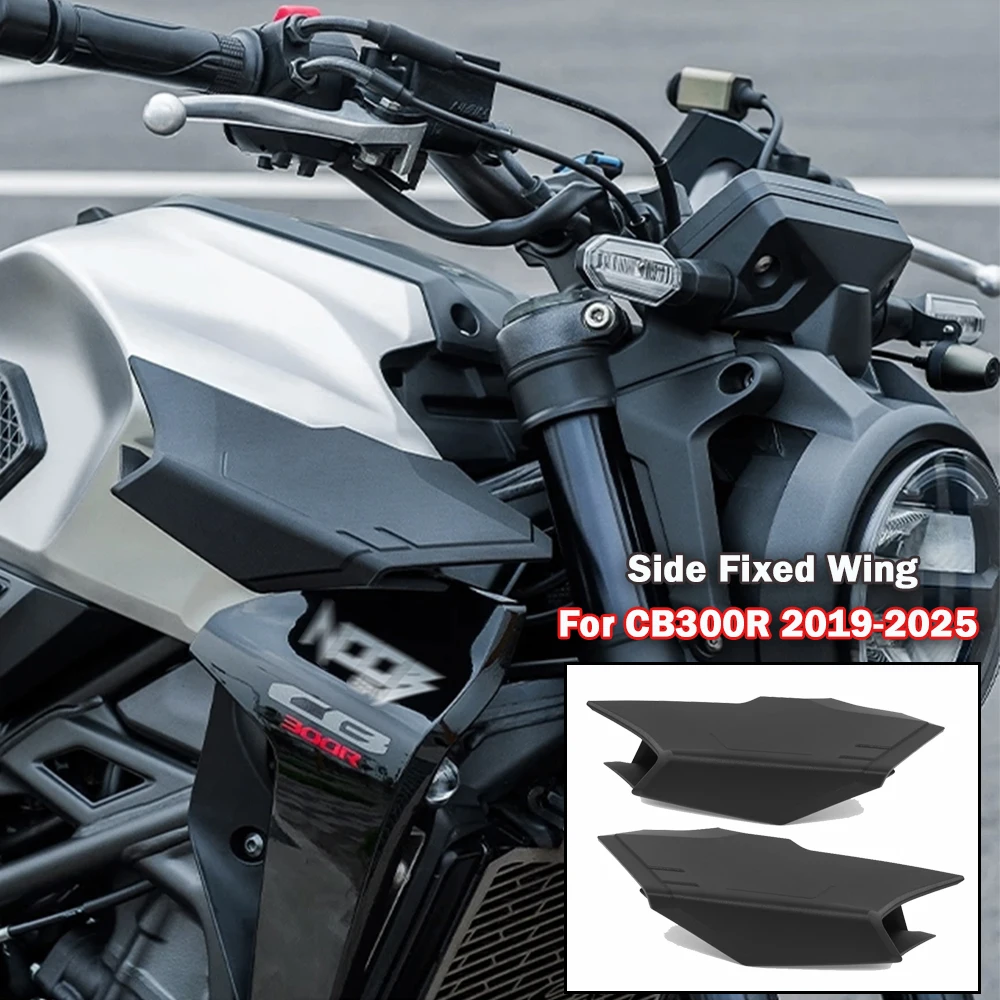 

For Honda CB300R 2024 CB300 R 2019-2025 Motorcycle accessories Side Winglet Spoiler Wind Flow Fixing Wing Front Fairing Aerowing