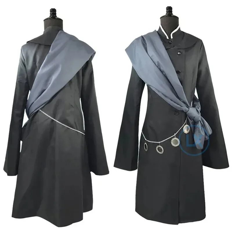 

ff34Anime Black Butler Kuroshitsuji Undertaker Cosplay Costume Halloween Party Costumes Custom Made Full Set Hat Chain Hot Sale