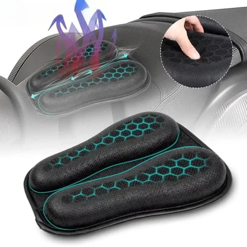 Motorcycle Seat Cushion 3D Honeycomb Gel - Universal Breathable Pad, Anti-Slip & Shock-Absorbing for Harley/Honda/Yamaha