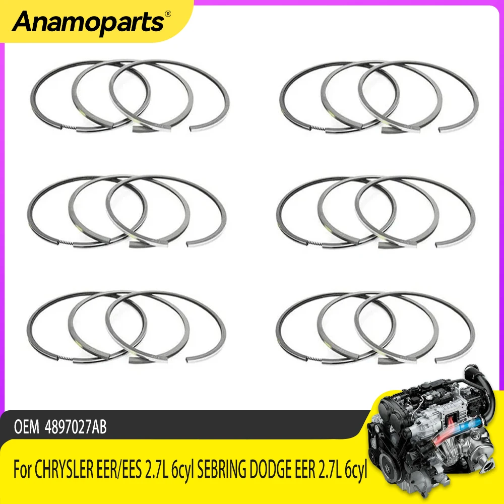 

PISTON RING KIT FOR CHRYSLER EER/EES 2.7L 6cyl SEBRING DODGE EER 2.7L 6cyl