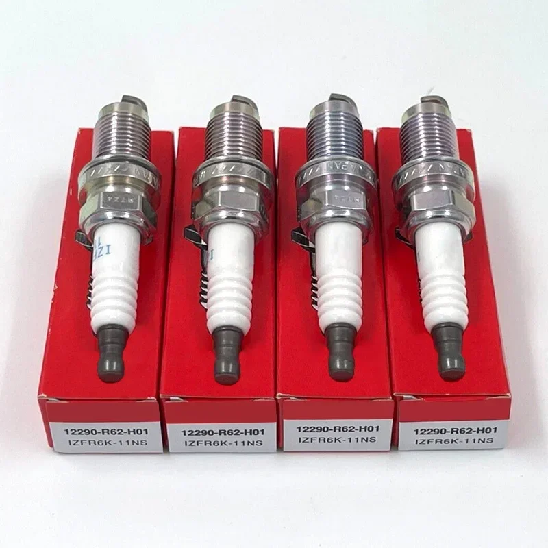 4Pcs 12290-R62-H01 Iridium Spark Plug for HONDA FIT ACCORD 2.0 2.4 CITY CIVIC 1.4 1.6 1.8 CR-V ELEMENT JAZZ MOBILIO ODYSSEY