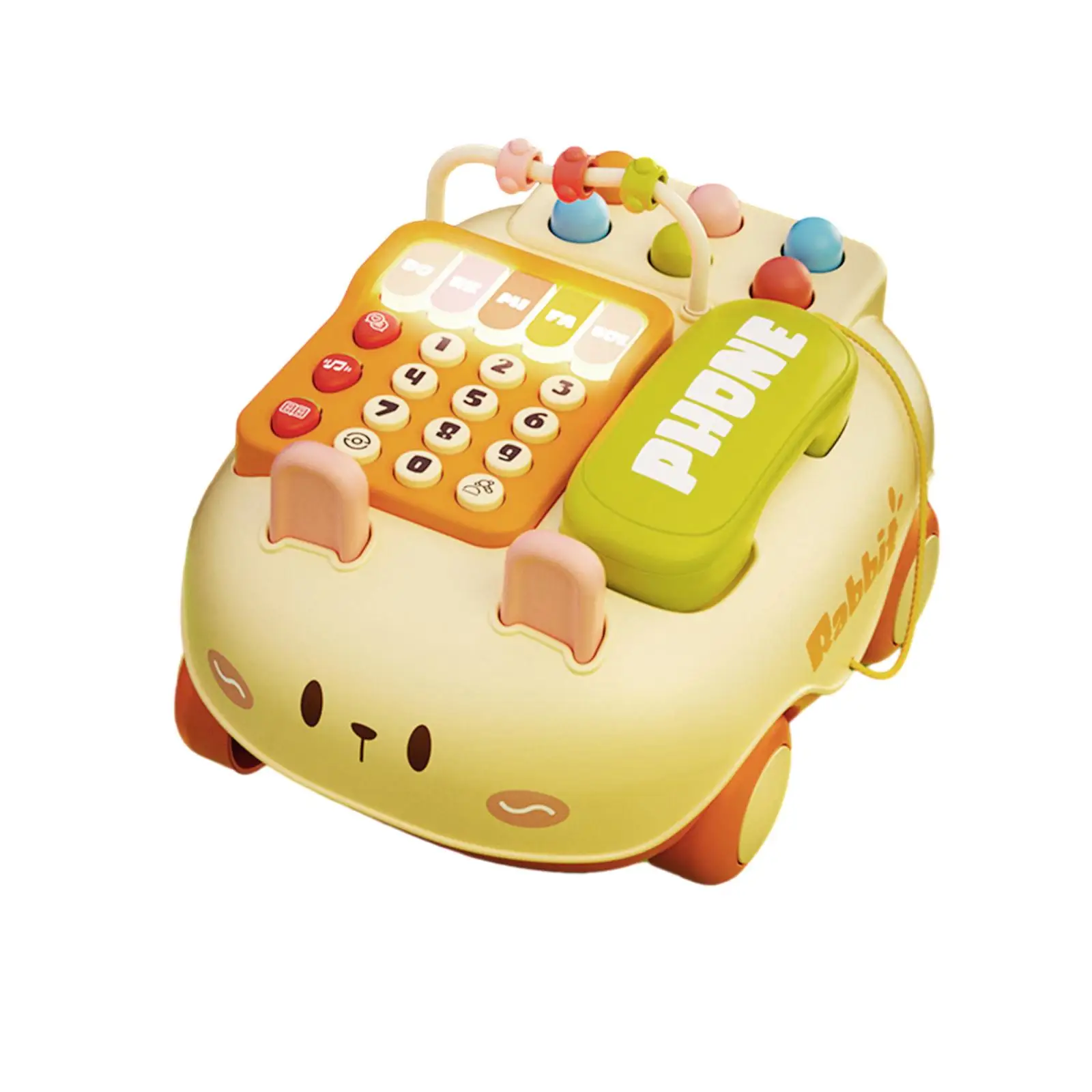 Baby Telephone Toy Development Game Intelligence Cartoon Telephone Pretend Phone for Children Toddler Boys Festival Gift