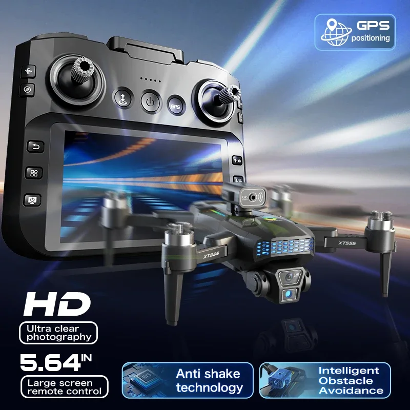 

Дрон XT555 с GPS, HD-камерой, длительным временем полета, без препятствий, с функцией автоматического возврата.