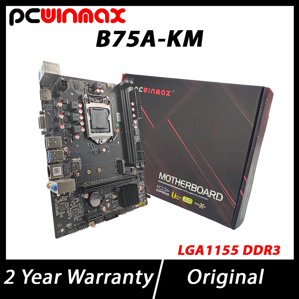 

Игровая материнская плата PCWINMAX B75A-KM LGA 1155 Micro ATX с поддержкой двухканальной DDR3 до 16 ГБ для процессоров Core I7, I5, I3, Xeon.