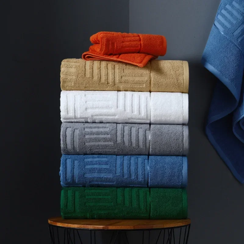 2024 New 100% Egyptian Cotton Hand Bath Towel Absorbent Adult Bath Towel Solid Color Soft Affinity Face Towel Thickened Cotton