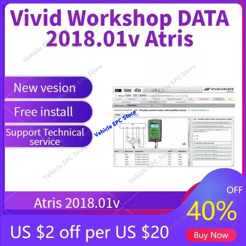 2026 Hot Arrival Vivid Workshop DATA 2018.01v( (Atris-Technik) Europe Automotive repair software Atris parts catalog vivid work