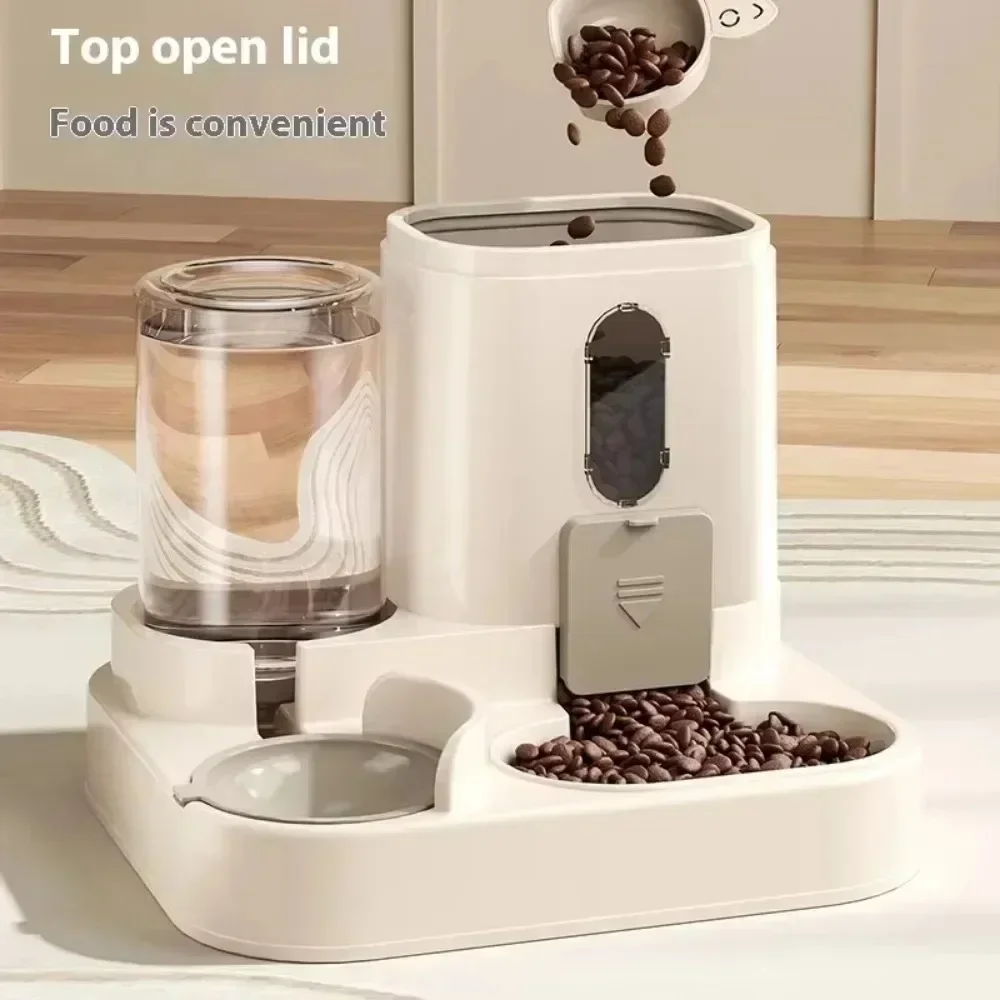 2in 1 Cat Food Dispenser Water and Food Integrated Fully Automatic Cat Food Feeding Water Dispenser Cute Feeding Water Dispenser