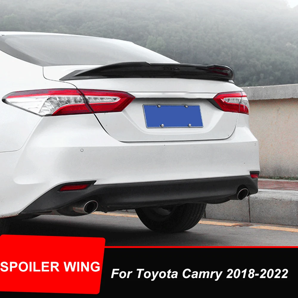 

Для Toyota Camry 2018 19 20 Задняя Крышка багажника автомобильный спойлер Крылья Ducktail губа черный углеродный ABS внешний тюнинг аксессуары Запчасти