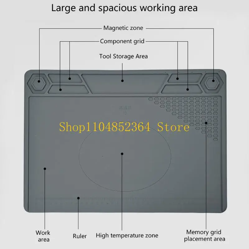 652F Premium Heat Resistant Work Surfaces Mat For Precise Electronics Repair And Component Organization Device Fixing