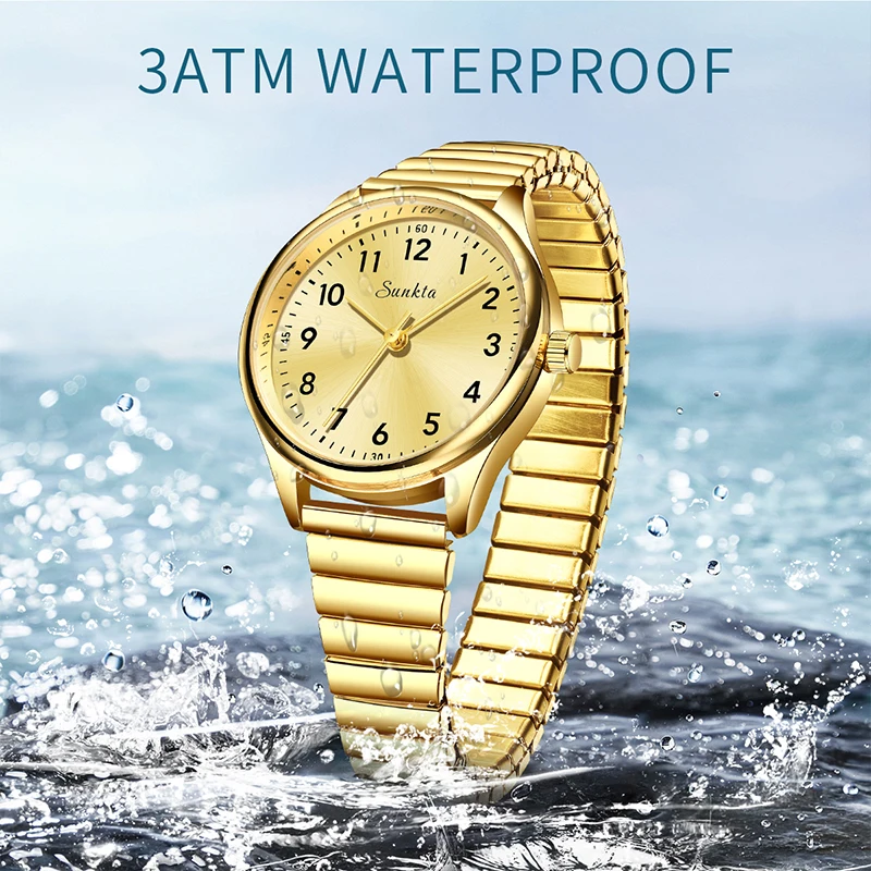 LIGE ใหม่นาฬิกาข้อมือควอตซ์สําหรับผู้หญิงสแตนเลสหรูหรากันน้ําผู้หญิงนาฬิกาแนวโน้มสบายๆสุภาพสตรีนาฬิกาของขวัญ