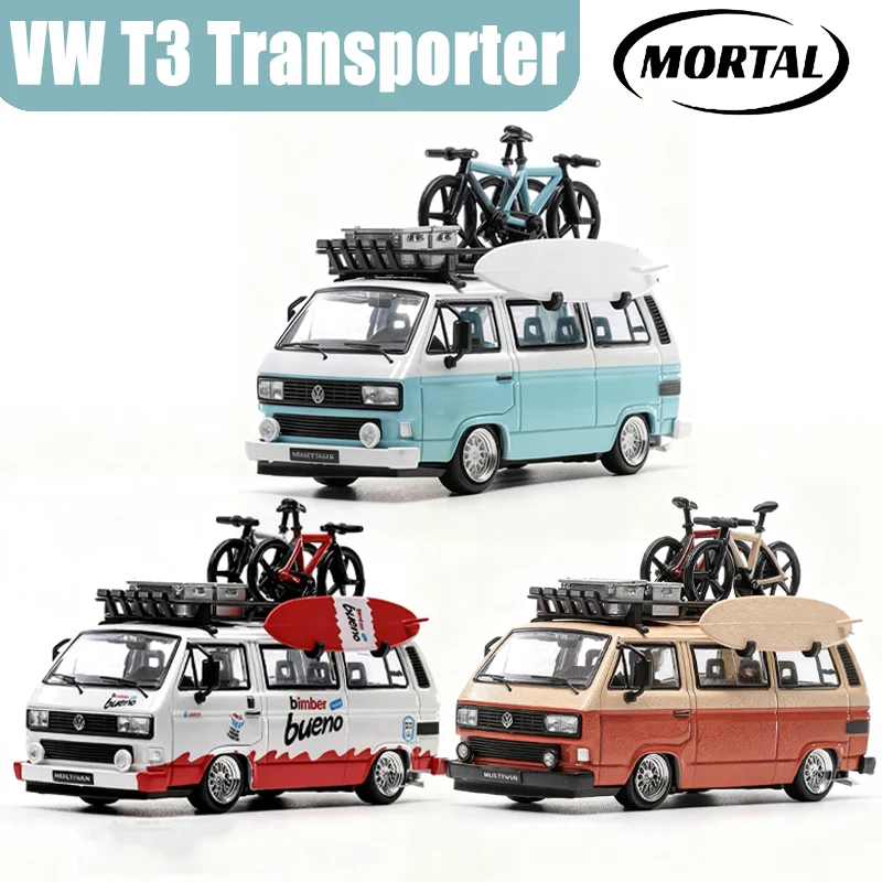 مورتال 1/64 VW T3 الناقل BBS محور عجلات سبيكة موتور لعبة السيارة يموت الصب نموذج معدني جمع الصبي هدية الكريسماس