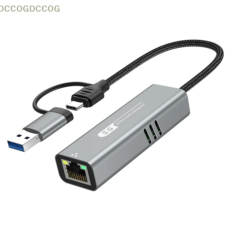 Сетевой преобразователь USB3.2 в RJ45, 5 Гбит/с, 5G, 2,5G, 1G, 100 Мбит/с, совместимый с набором микросхем RTL8157, USB-адаптер Ethernet для ноутбука