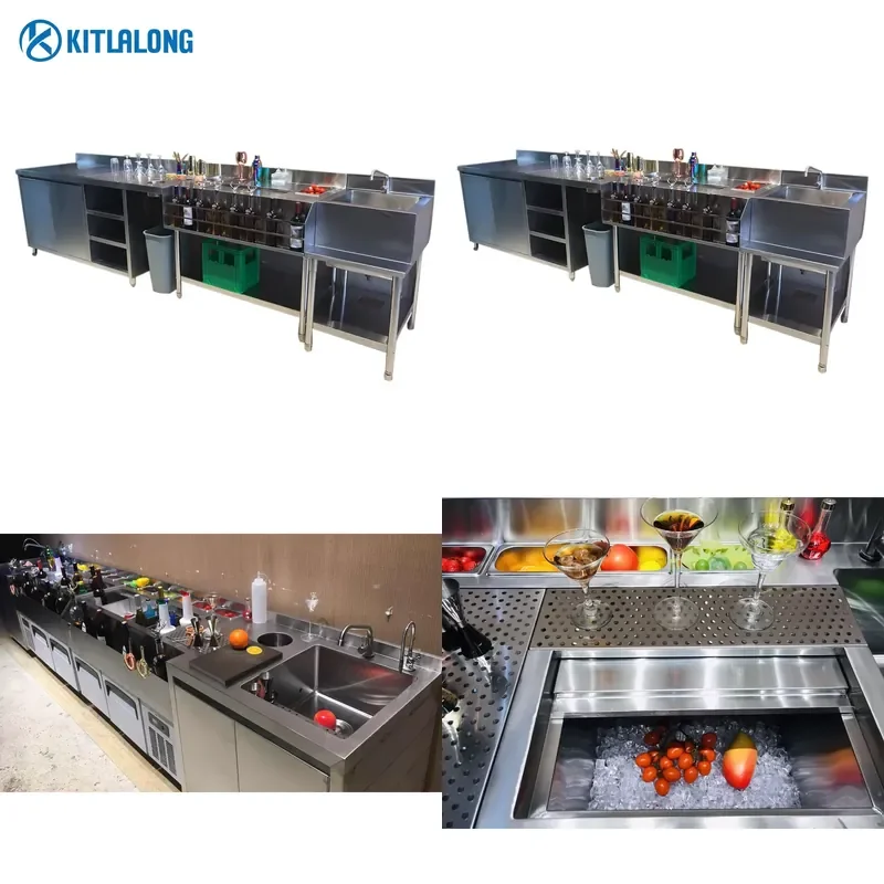for Free Combination Removable Cocktail Station Set Bar Accessories Workbench Support Custom Under Bar Shelf Organizer Rack