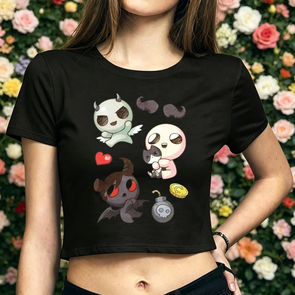 the Binding of Isaac crop top teen meme japanese emo clearance sales y2k t shirt goth meme japanese emo cutecore
